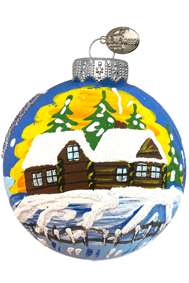 Елочный шар Малиновый закат КУ-80-224243